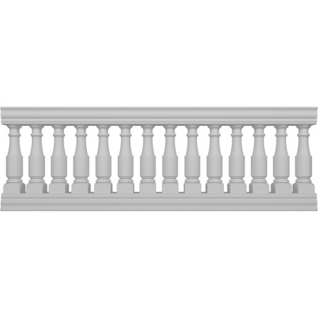 Ekena Millwork Fiberthane Hamilton Balustrade Railing Kit Style L (6 7/8" On-Center Spacing to Pass 4" Sphere Code) BALK35X096HML